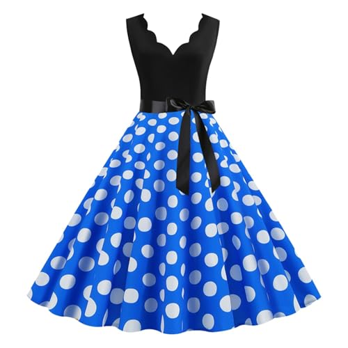 Robe longue sans manches imprimé pois idéale pour vos soirées d'été et brunchs