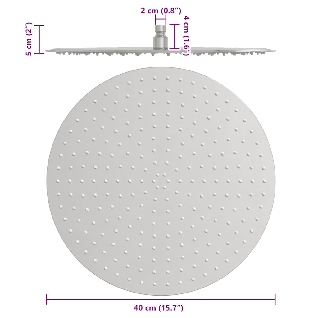 vidaXL Deszczownica prysznicowa ze stali nierdzewnej 304 40 cm okrągła