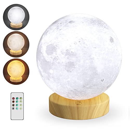 FARRIDE Day Light Therapy Lamp, 10000 Lux Happy Sunlight Lamps, 3D Printed Sun Lamp with Remote Control, 3 Color Temperatures, 4 Brightness Levels, Timer & Memory Function for Home/Bedroom/Office