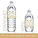 White and Gold Sweet 16 Birthday Party Water Bottle Labels, 16th Birthday Stickers for Water Bottles - 20 Count