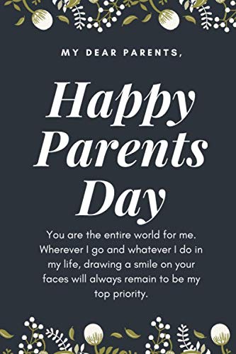 HAPPY PARENTS DAY: 111 lined pages 6x9 in notebook as a gift for your Mom & Dad