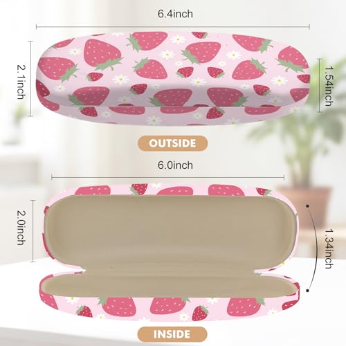 Image of Glasses Case Hard Shell,Portable Protective Eyeglasses Case, Eyeglass Holder Box with Cleaning Cloth,for Women Men