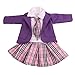 Fashion Girl Doll Uniforme Scolaire pour Poupée Américaine de 18 Pouces Dress Up Violet