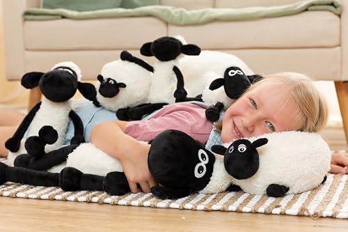 Breloczek baranek Shaun 10cm biały - Pluszowy towarzysz ze zrównoważonej produkcji przytulanka zwierzęca z kółkiem na klucze do smyczy, torby albo plecaka