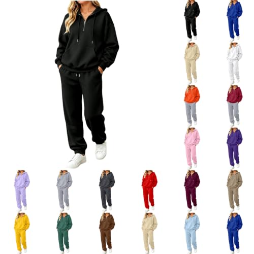 Sweat Suits For Womens 2 Piece Hoodie Joggers Sweatpants Matching Tracksuit - image 1