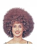 Para hombre y mujer shoperama Beyonce - Peluca afro con rizos marrones para hombre y mujer, Rockstar años 70