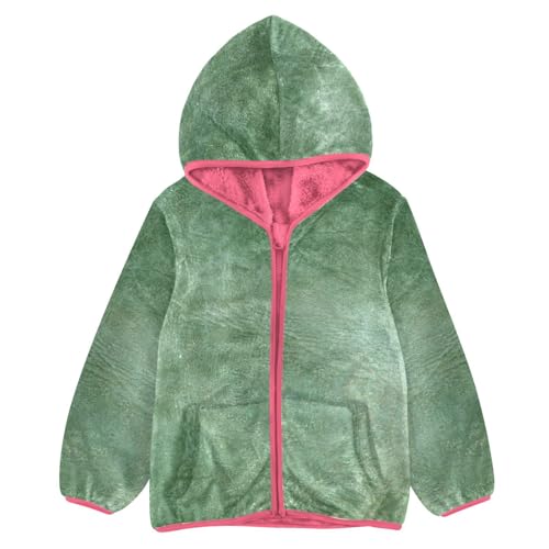 GuoChe Beautiful Green Leather Sherpa Jacket Baby Boy