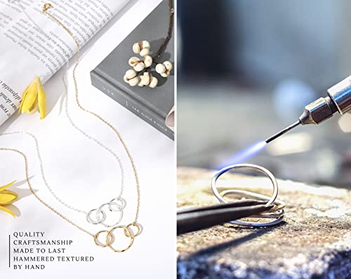 Miscarriage Memorial Necklace Jewelry Gifts for mothers Loss of Twins Infant Stillborn Angel Baby Pregnancy Multiple Miscarriage interlocking Circles linked Sympathy Bereavement Remembrance4