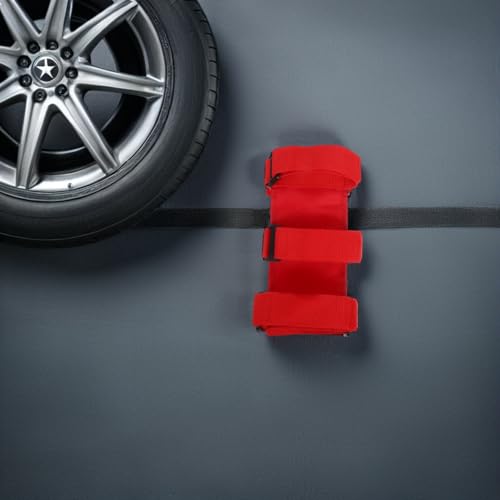 Soporte para extintor ibasenice contra vibraciones en el coche con banda de nylon rojo 6