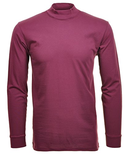 Preisvergleich Produktbild RAGMAN Herren RAGMAN Stehkragenshirt langarm Gr. M, Brombeere-049