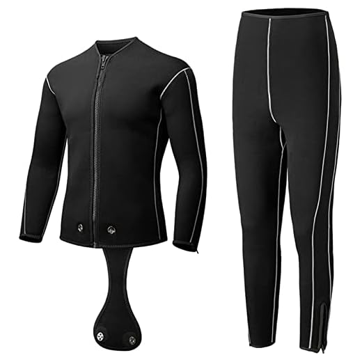 Matobuy Ultra Stretch Neoprenanzug 5 mm Reißverschluss hinten Ganzkörper-Tauchanzug zweiteilig zum Schnorcheln (Farbe: Schwarz, Größe: M)