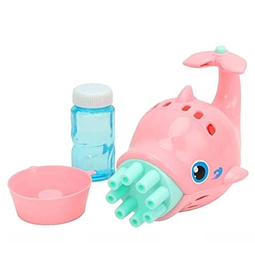 Brinquedo Infantil Golfinho Lancador Bolhas De Sabao Art House Brincadeira Ao Ar Livre (Rosa)