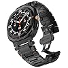 Fullife Kompatibel für Samsung Galaxy Watch Ultra Edelstahl Metall Armband 47mm(2025/2024),Schwarz