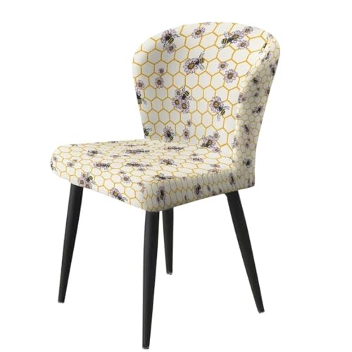 Image of Honeycomb Bee Stools Bar Height Washable Seat Covers for Anti-Scratches Spills Chair Covers with Barstool Covers Slipcovers with Back