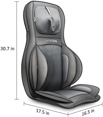 Comfier Neck and Back Massager with Heat - Massage Chair with Compress & Rolling,Kneading Shiatsu Back Massager for Full Back,Neck, Massage Chair Pad for Home, Office use