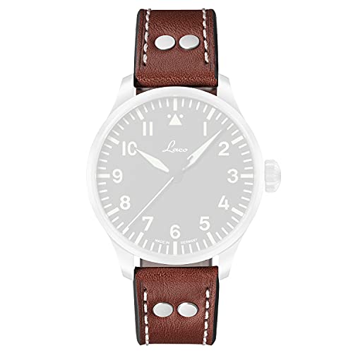 Laco Aviator Watches Leather Strap - XL 20mm - 20.5cm Long - Rivets - Strap - Unique Quality - Outstanding Workman
