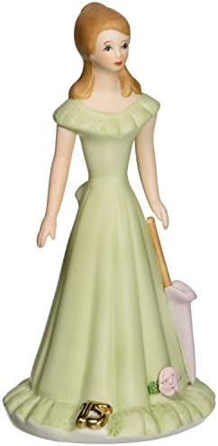 Enesco Growing Up Girls “Brunette Age 15” Porcelain Figurine, 7” Green image 2