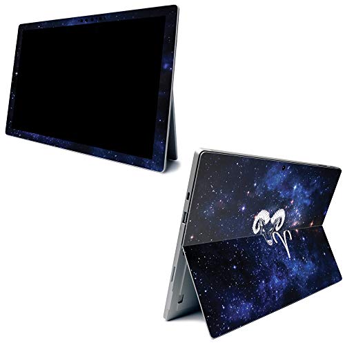 Image of MightySkins Carbon Fiber Skin for Microsoft Surface Pro 7 - Aries | Textured Carbon Fiber Finish | Easy to Apply, Remove, and Change Styles | Made in The USA