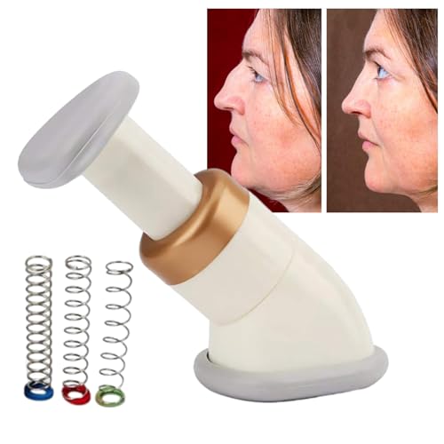 Veeteah Neckline Slimmer - Masajeador de tonificación de cuello, dispositivo de tonificación para la barbilla, dispositivo de estiramiento facial para hombres y mujeres, masaje facial y cuello,
