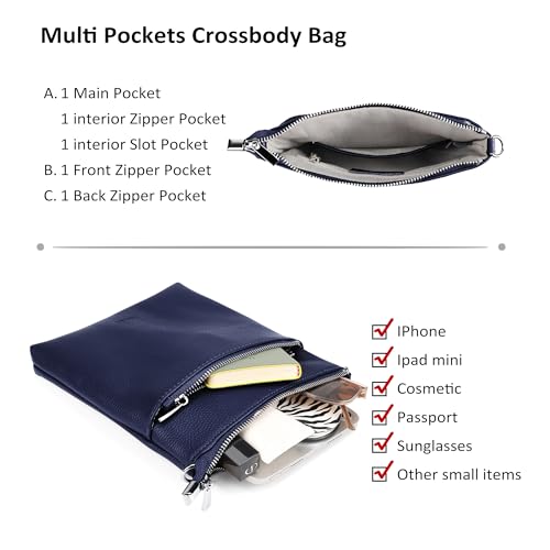 Image of befen Genuine Leather Crossbody Purses for Women Travel Cross Body Bags Lightweight with Adjustable Shoulder Strap