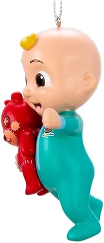 Miniatura 2 de Kurt S. Adler Cocomelon - Molde de soplado de Navidad, personaje de bebé JJ con oso de peluche, decoración navideña de 3.5 pulgadas