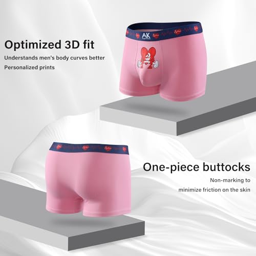 Arjen Kroos Men's Valentines Funny Novelty Underwear Trunks Sexy Cotton Boxer Briefs for Men 1 Pack 6