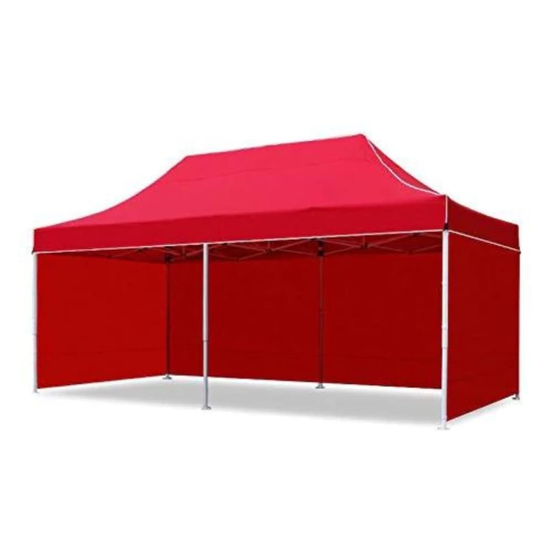 Canopy Tent 3 Side Plain Covers 50 KG UV Protection Waterproof 920D Oxford Fabric 2 Mins Installation, Car Parking Shed Foldable Gazebo Tent for Outdoor 10x20 (RED)-image-29