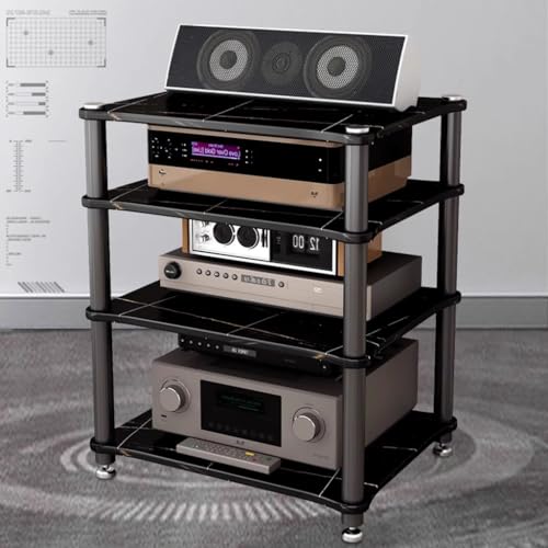 Meuble Audio HiFi en MDF de Haute Qualité et Support Multicouche Noir - 3