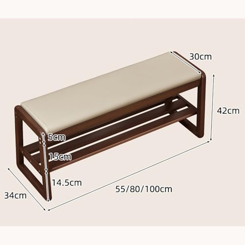 Banc chaussure avec coussin confortable et coffre
