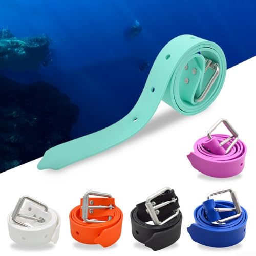 Cinturón de pesas de silicona para buceo correa de carga ajustable deportes submarinos 1,5m 5