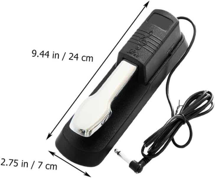 Electric Piano Keyboard Sustain Pedal Damper Pedal for Electronic Keyboards and Synthesizers Durable Construction Non Slip Base for Enhanced Performance