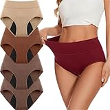 Fluxe Inkontinenzunterwäsche Damen, Fluxe Unterwäsche Damen, waschbar und wiederverwendbar, auslaufsicher, bequeme Höschen (4PCS-G, XL)