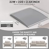 Foamagic Couch Cushion Support, Sofa Cushion Support for Sagging Couch Seat, 22x22x2.4in, Couch Replacement Insert, High Density Foam Furniture Seat Sagging Repair, Trapezoid 40D, Grey Set of 3