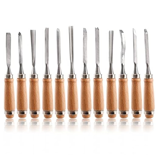 Dicunoy 12 PCS Wood Carving Tools, Gouges Woodworking Chisels, Full Size Wood Carving Knifes for Beginners, Hobbyists, Professionals, Artistic, Gifts for Him, Father's Day
