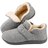 Zizor Women's Ivy Adjustable House Shoes Indoor Outdoor (Grey, Size 7)