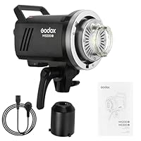 Godox MS200V Studioblitz mit aufgewerteter LED Modellierungslampe, 200W GN53 Bowens Mount Monolight, leicht und tragbar, 2.4G Wireless X System Studio Strobe für Studio Portraitfotografie