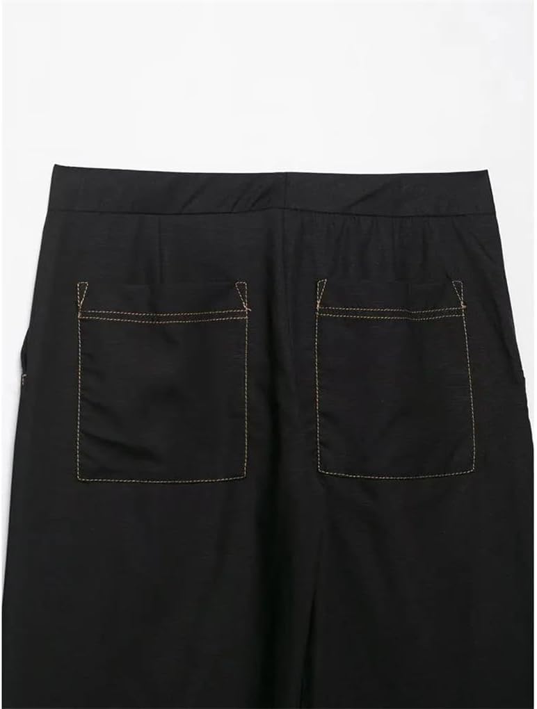 Women's Casual High-Rise Button-Down Pants