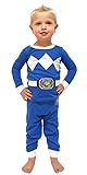 Intimo Toddler Mighty Morphin Power Rangers Costume Pajama Set (Blue, 4T)
