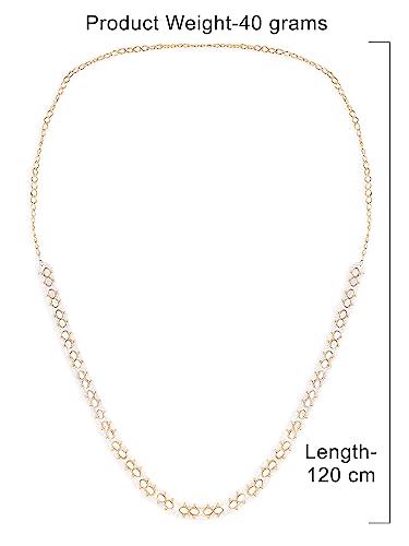 Women's Tone Dazzling Kundan & Beads Embellished Sleek Kamarbandh