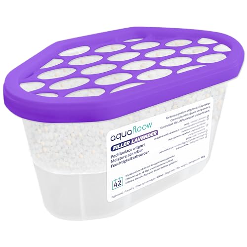 Miniatura 2 de Aquafloow Deshumidificador 400 Ml, Antihumedad Habitación 6 Piezas Lavender Neutralizador De Olores, Absorbente De Humedad Para Cocina, Armario, Baño, Estudio, Ropa