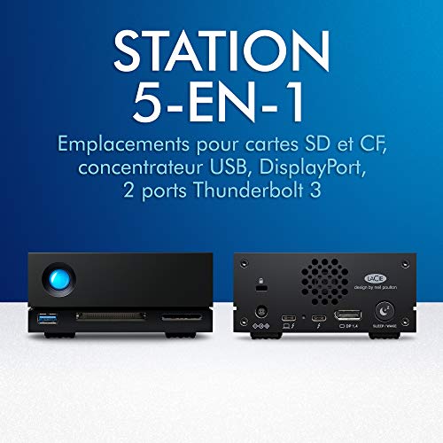 LaCie 1big Dock HDD, 8To, Station d'accueil disque dur externe, pour PC Mac iPad & iPhone, Data Rescue Service (STHS8000800)