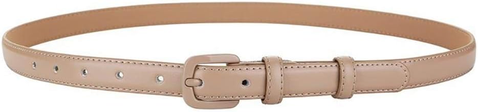 Trendy Women Leather Skinny Belts for Jeans Pants Thin Dress Waist Belt