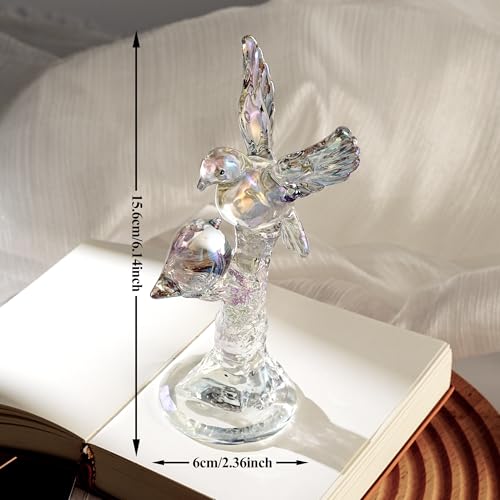 Pièce décorative cadeau idéal arbre en cristal oiseau pour anniversaire - 7