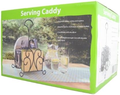 Sams Club Wrought Iron Serving Caddy 795324058485 13" / 33 cm wide x 16.375" / 41.59 cm Black