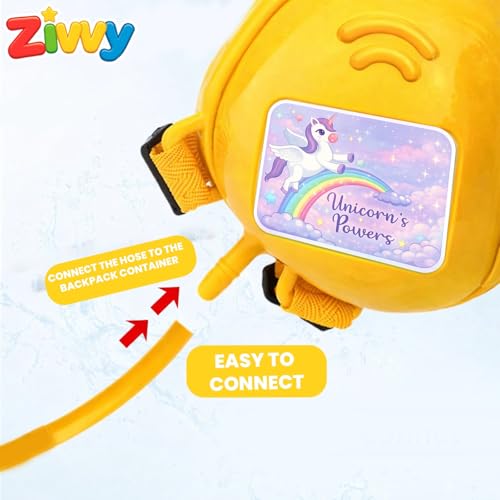 Image of Yellow Holi Pichkari Water Gun Toy for Kids| Holi | Water Gun| Pichkari for kids | 3-Liter Water Tank | Long-Range Water Spray Pistol | Best Gift for Boys & Girls