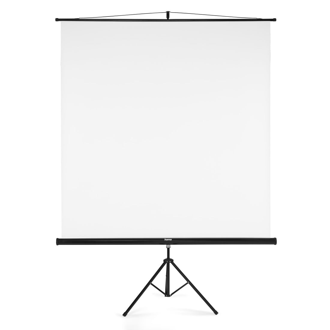 Hama Projektor-Leinwand auf Stativ, 180 x 180 m, Weiß | Halterung für Projektionsleinwand, tragbar, Teleskoprohr