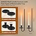Candle Sconces Set of 2, Taper & Pillar Wall Candle Holder, 13.2 Inch Black Wall Sconces Set of Two, Decor for Entryway, Stair Corner, Living Room, Gifts for Men Women Mom or Dad
