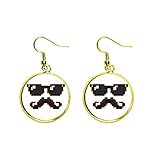 bartmannshagen krankenhaus Liefermenge: 2 x Ohrringe. Goldene Ohrhänger, Sonnenbrille, Bartmann, Pixel, Ohrhänger, Schmuck für Damen