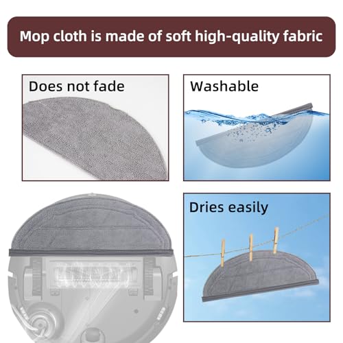 Image of Replacement Parts for Roborock Q10 S5 / Q10 S5+ Robot Vacuum | 1 Main Brush, 4 Mop Pads, 4 Side Brushes, 2 Filters, 1 Cleaning Brush & 1 Screwdriver - Accessories Kit