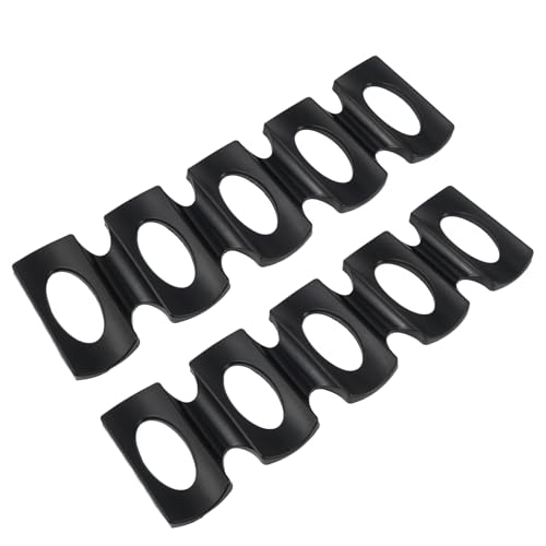 Milisten 2 Piezas de Tapete de Silicona Negro para Almacenamiento de Bebidas y Porta Latas, Estante Apilador para Botellas de Cerveza y Refrescos, Apto para Nevera y Uso Doméstico